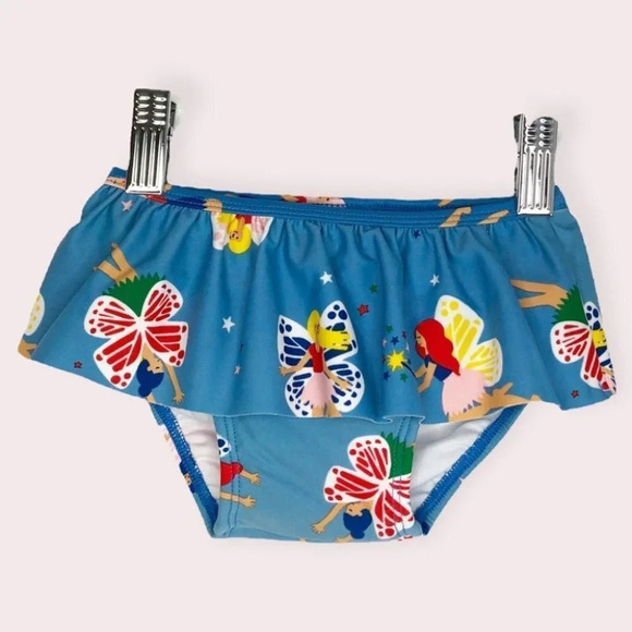 NWT Hanna Andersson swim bottom skirted blue discover sky fairies 12-18 months - Picture 1 of 9